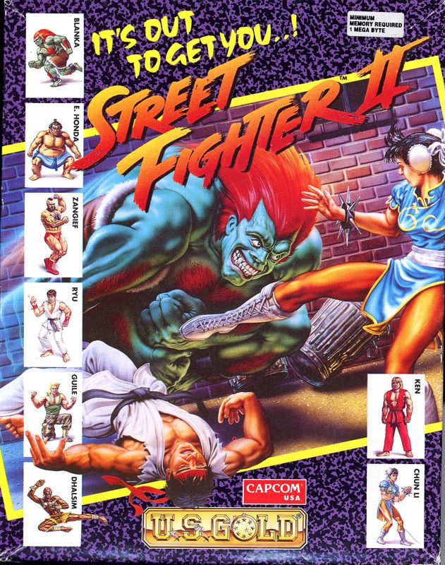 Street Fighter II box art for Atari ST